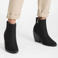 Women's Casual Simple Elastic Band Zipper Chunky Heel Boots - Greatonushoes