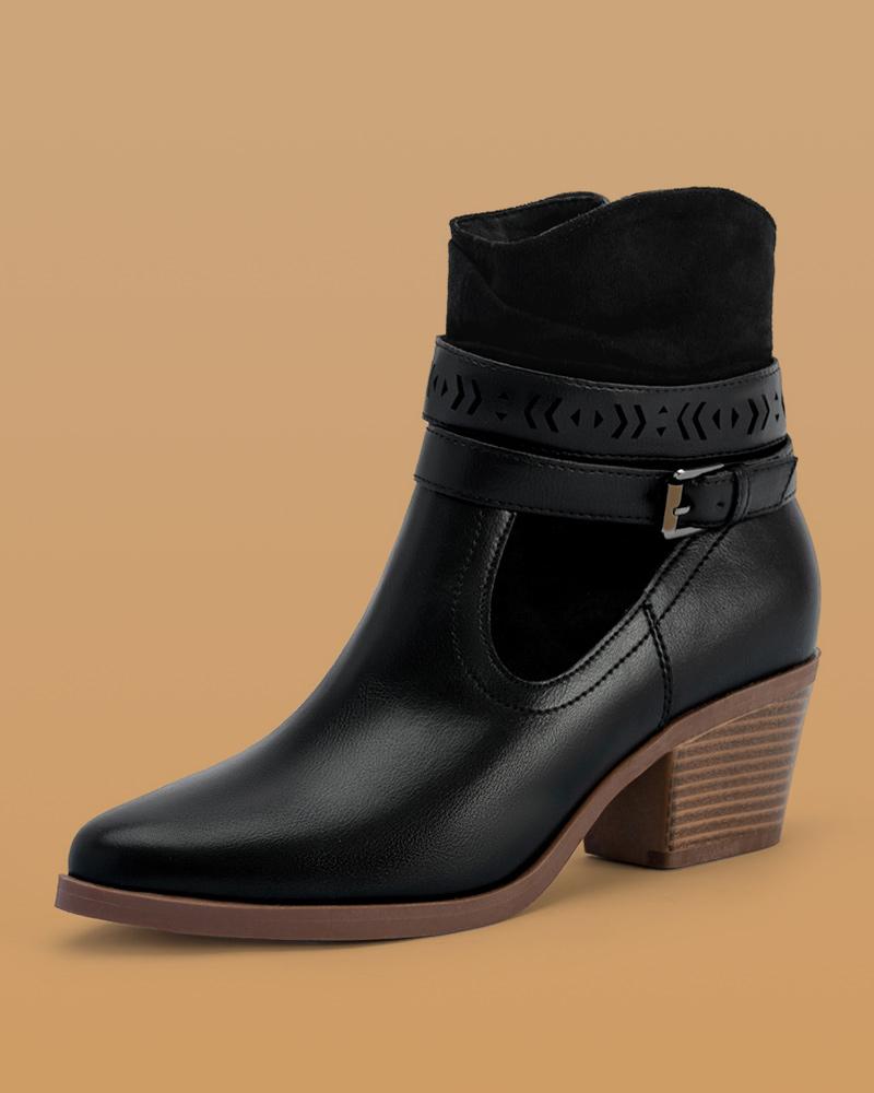 Buckle Ankle Boots - Greatonushoes