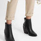 Women's Casual Simple Elastic Band Zipper Chunky Heel Boots - Greatonushoes