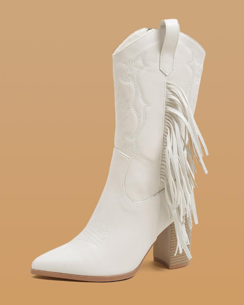 Tassel Cowgirl Boots - Greatonushoes
