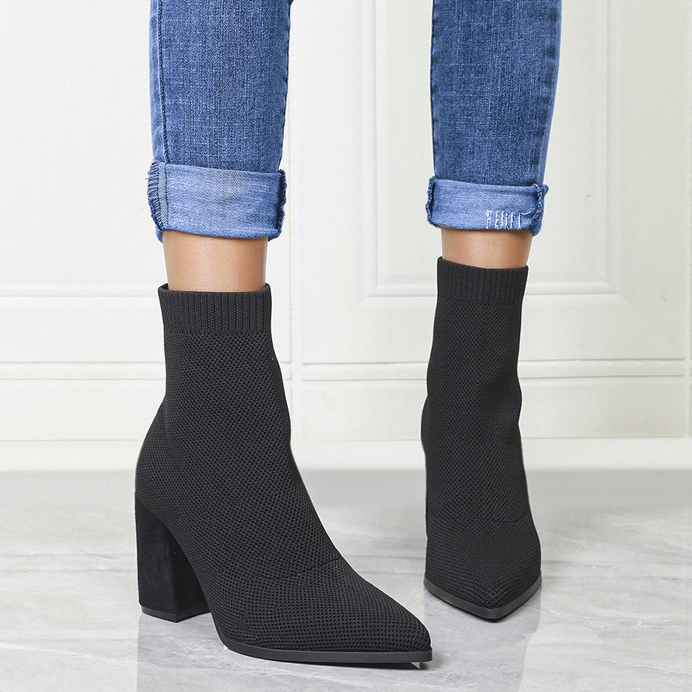 Flyknit Fabric Ankle Boots - Greatonushoes