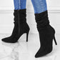 Artificial Suede Zipper Ankle Boots - Greatonushoes