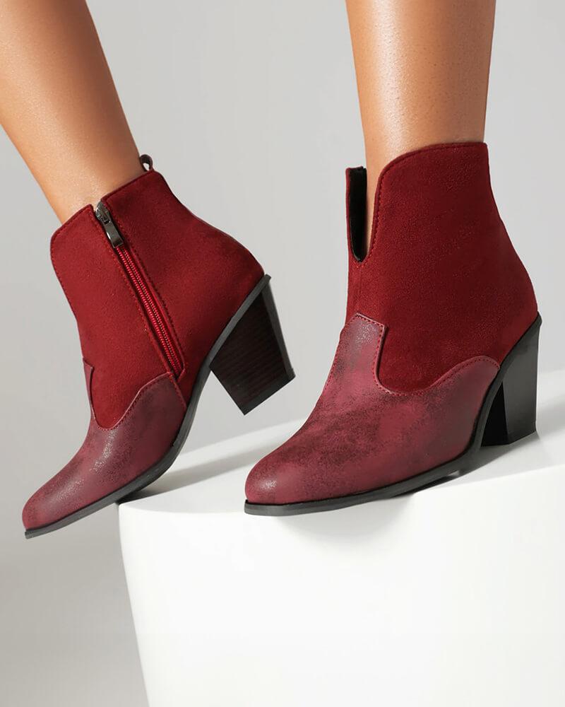 Split Joint Ankle Boots - Greatonushoes