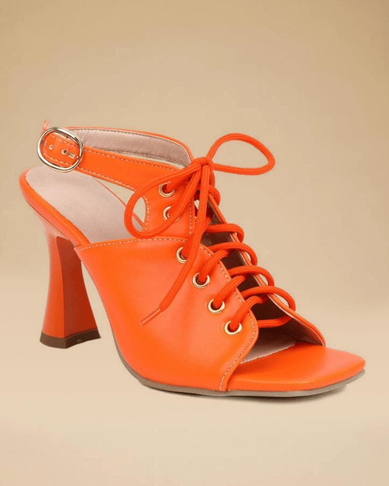 Women's Fashion Web celebrity style Adjusting Buckle Heels - Greatonushoes