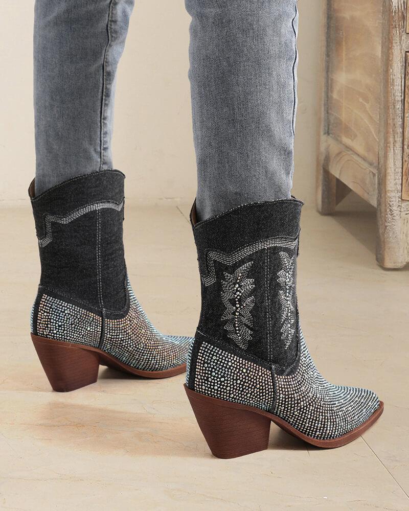 Rhinestone Cowboy Boots - Greatonushoes