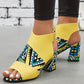Women's Casual Split Joint Peep Toe Magic Tape Sandals - Greatonushoes