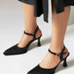 Women's Elegant Daily Square Toe Adjusting Buckle Heels - Greatonushoes