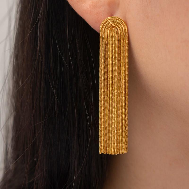 Women's Fashion Internet Celebrity Tassel Earrings - Greatonushoes
