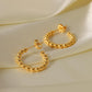 Women's Small Gold Beads Round Bead C-shaped Earrings - Greatonushoes