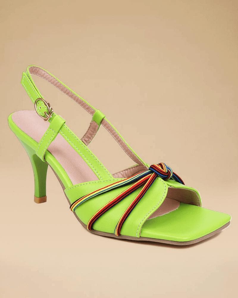 Women's Fashion Daily Color-Blocking Adjusting Buckle Sandals - Greatonushoes
