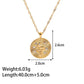 Women's 18k Gold Plated Star and Snake Disc Necklace - Greatonushoes