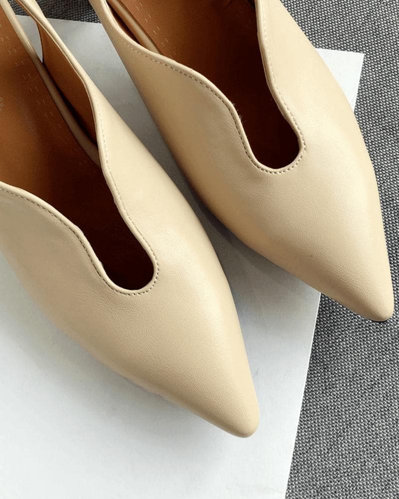 Women's Elegant Daily Pointed Toe Adjusting Buckle Heels - Greatonushoes