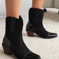Women's Fashion Leopard Print Chunky Heel Boots - Greatonushoes
