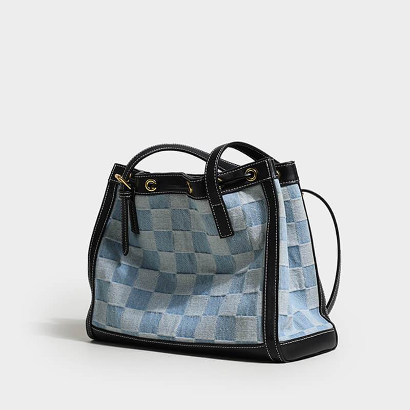 Women's Checkerboard Canvas Bags - Greatonushoes
