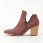 Women's Fashion Outdoor Solid Colo Slip On Chunky Heel Ankle Boots - Greatonushoes