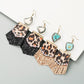 Women's Leopard-print Leather Earrings - Greatonushoes