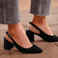 Women's Casual Daily Adjusting Buckle Heels - Greatonushoes