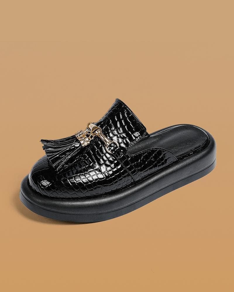 Women's Casual Soft Tassel Flat Slippers - Greatonushoes