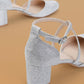 Women's Elegant Daily Cross-strap Adjusting Buckle Chunky Heels - Greatonushoes