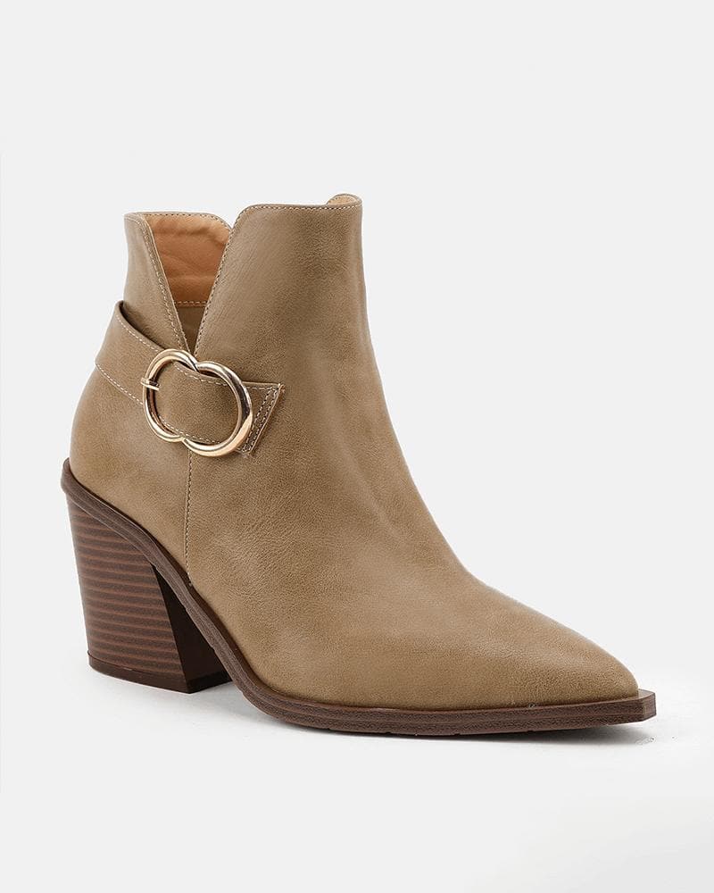 Women's Casual Daily Simple Zipper Ankle Boots - Greatonushoes