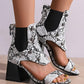 Women's Casual Daily Zipper Chunky Heel Sandals - Greatonushoes