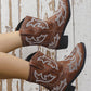 Women's Casual Daily Embroidery Slip On Boots - Greatonushoes