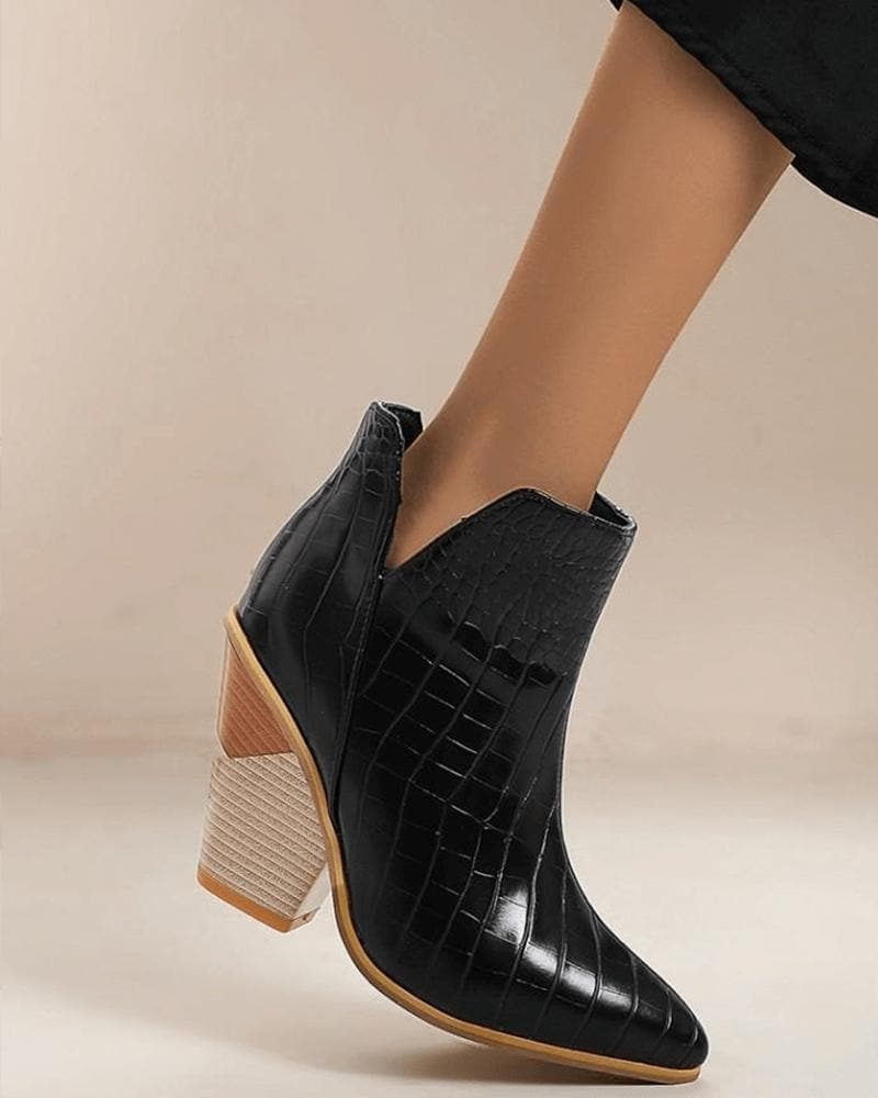 Women's Fashion Somple Pointed Toe Slip On Boots - Greatonushoes