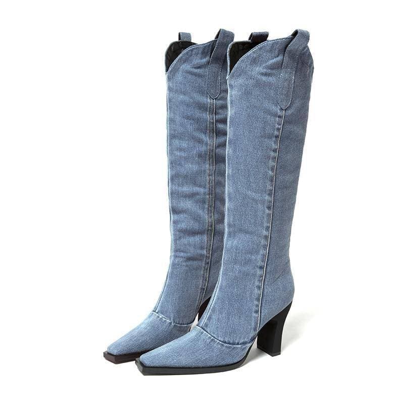 Women's Knee High Western Cowboy Boots - Greatonushoes