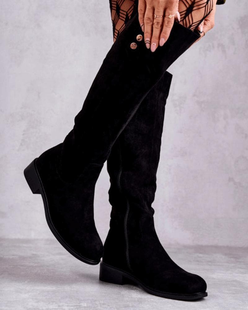 Women's Casual Daily Rivet Zipper Boots - Greatonushoes