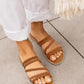 Women's Casual Braided Strap Flat Slippers - Greatonushoes