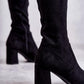 Women's Elegant Simple Zipper Chunky Heel Boots - Greatonushoes