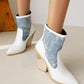 Women's Fashion Split Joint Zipper Boots - Greatonushoes