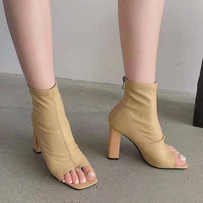 Women's Elegant Fashion Zipper High Heel Sandals - Greatonushoes