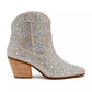 Women's Fashion Web celebrity style Rhinestone Pointed Toe Zipper Ankle Boots - Greatonushoes