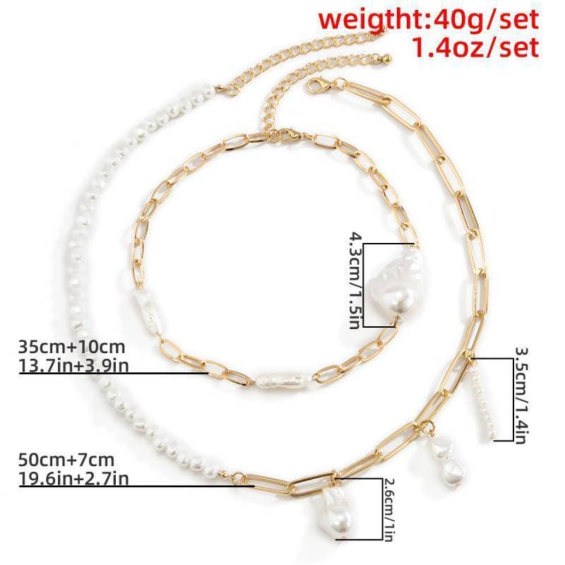 Women's Irregular Faux Pearl Necklaces - Greatonushoes
