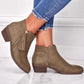 Women's Casual Daily Zipper Tassel Ankle Boots - Greatonushoes
