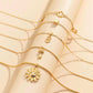 Women's Penk Style Mushroom Sunflower Smile Note Pendant Necklaces - Greatonushoes