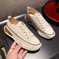 Women's Eyelet Lace-up Casual Muffin Sneakers - Greatonushoes