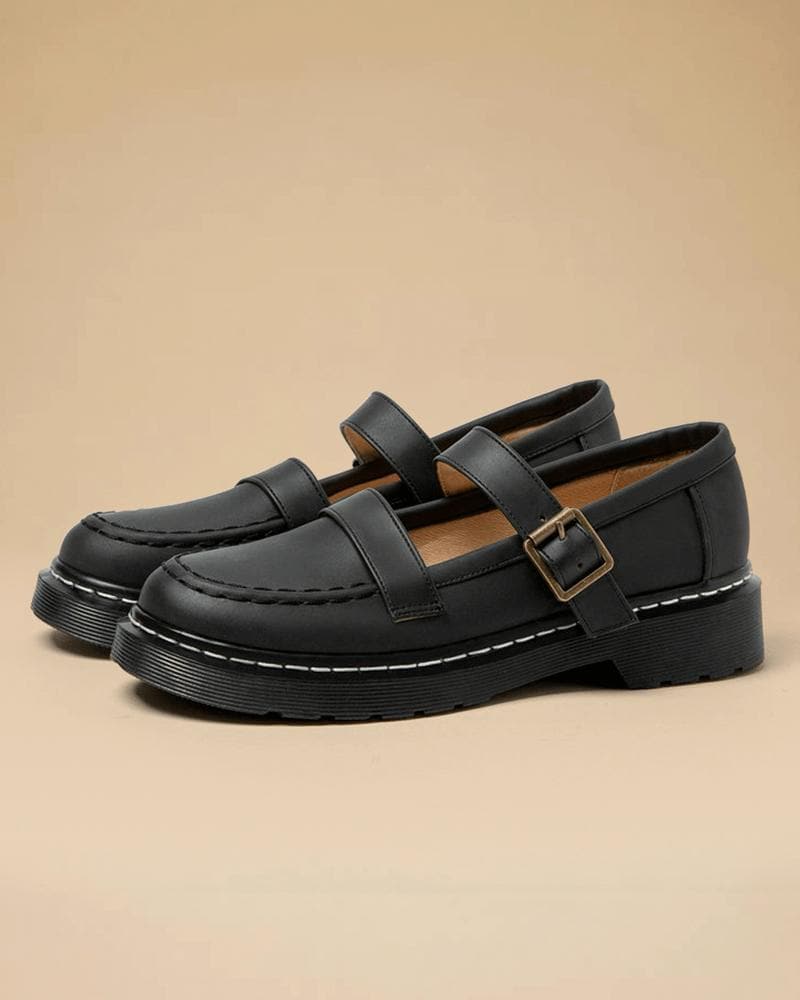 Women's Casual Daily Adjusting Buckle Flats - Greatonushoes