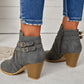 Women's Casual Daily Cross-strap Zipper Boots - Greatonushoes