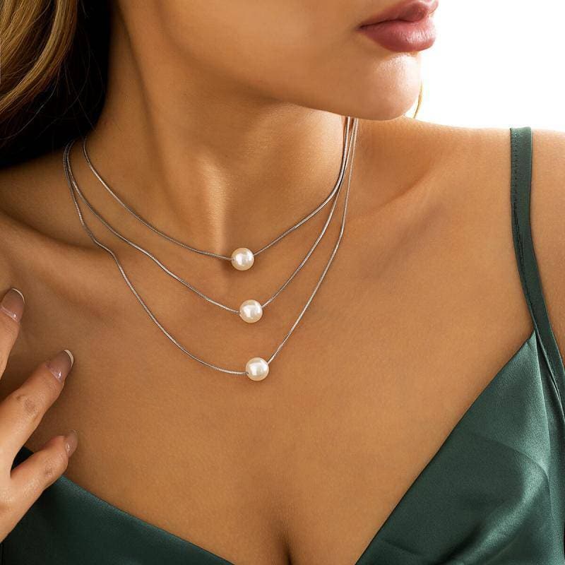 Women's Faux Pearl Pendant Necklaces - Greatonushoes