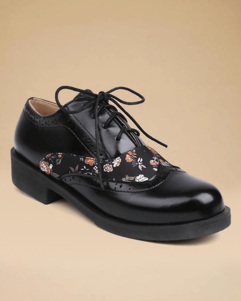 Women's Casual Splice Lace-up Flats - Greatonushoes