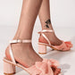Women's Fashion Web celebrity style Bow-knot Chunky Heel Sandals(Large size) - Greatonushoes