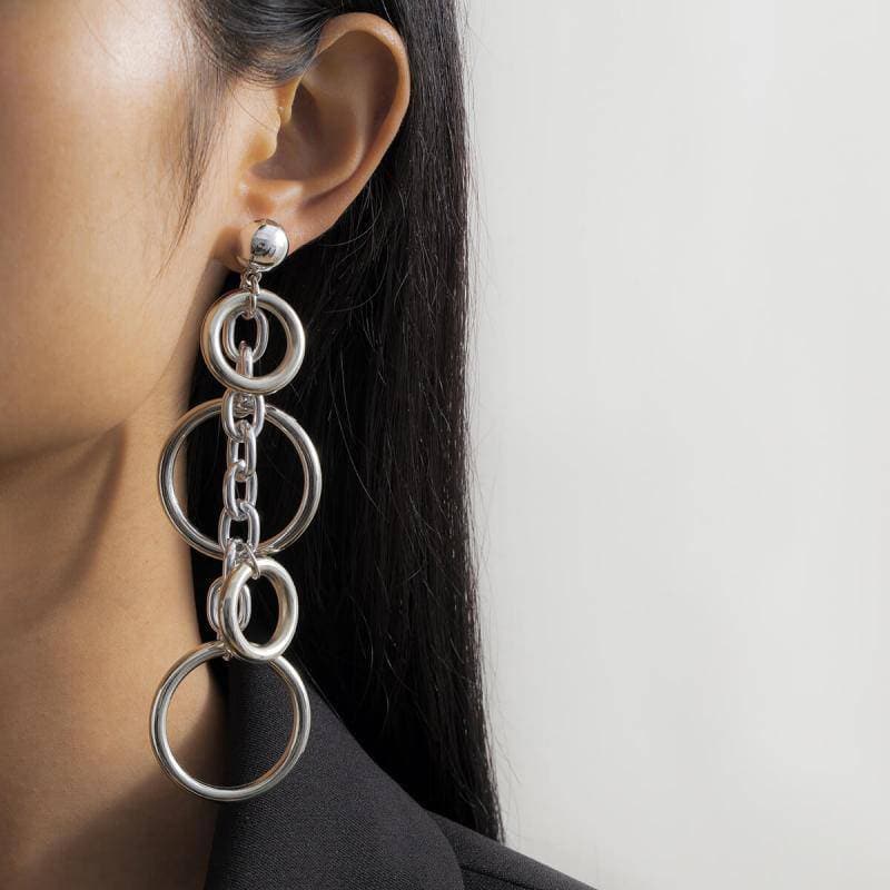 Women's Simple Long Annulus Earrings - Greatonushoes
