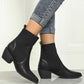 Women's Simple Casual Split Joint Slip On Boots - Greatonushoes