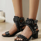 Women's Fashion River Adjusting Buckle Chunky Heel Sandals - Greatonushoes