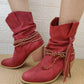 Women's Casual Daily Slip On Chunky Heel Boots - Greatonushoes
