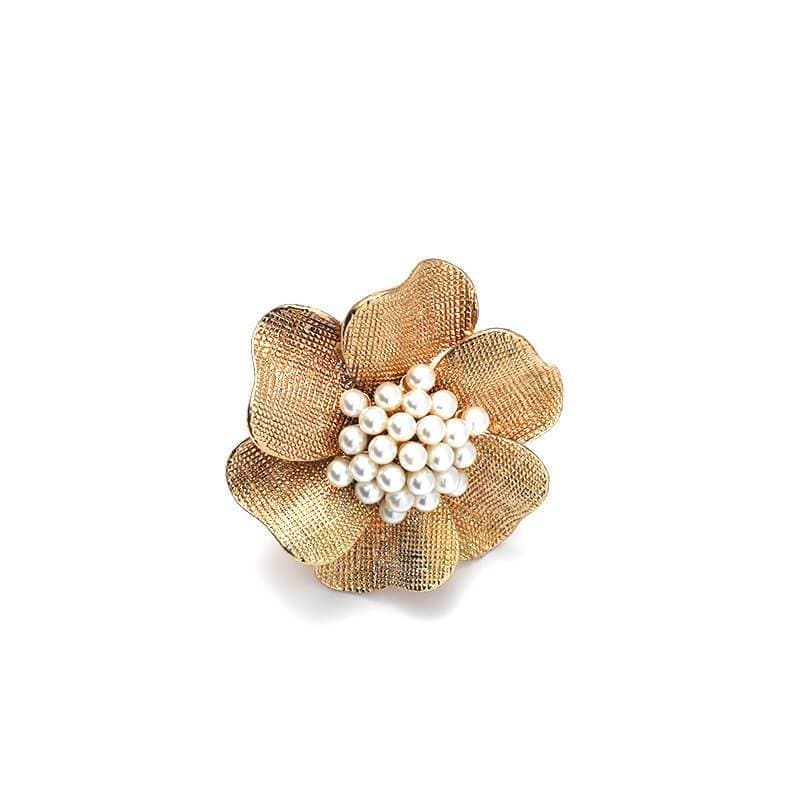 Women's Vintage Flower Shape Beads Rings - Greatonushoes