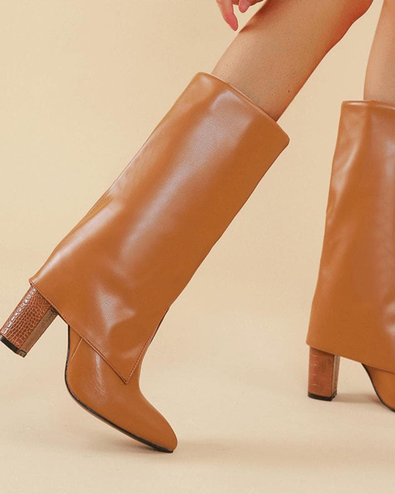 Women's Elegant Simple Slip On Boots - Greatonushoes