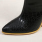 Women's Fashion Simple Slip On Chunky Heel Boots - Greatonushoes